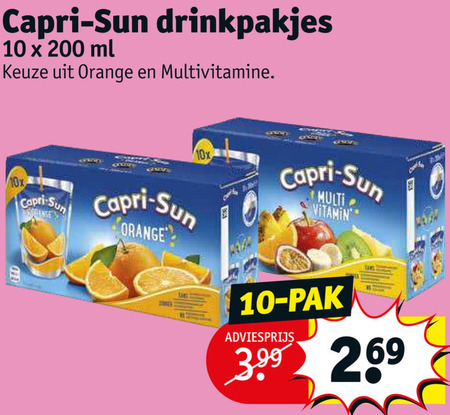 Capri-Sun   fruitdrank folder aanbieding bij  Kruidvat - details