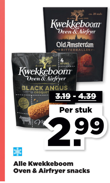 Kwekkeboom   snack, bitterballen folder aanbieding bij  Plus - details