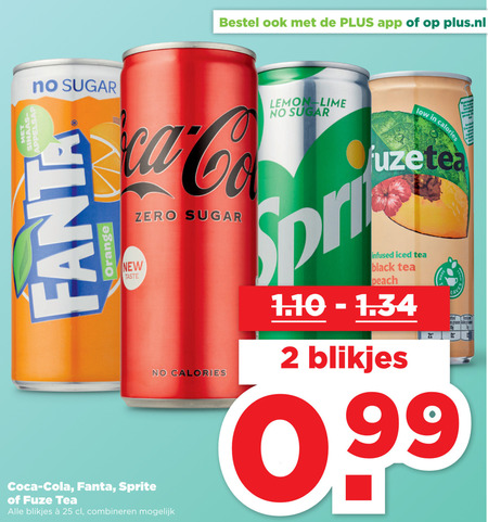 Coca-Cola   cola, ice tea folder aanbieding bij  Plus - details