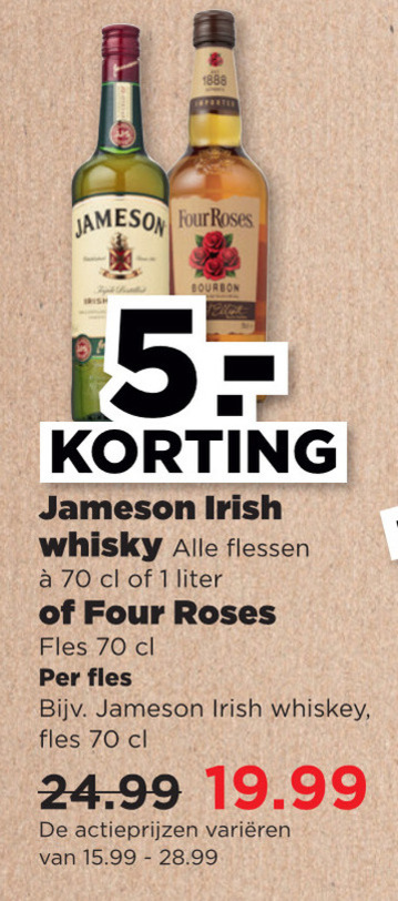 Four Roses   whisky folder aanbieding bij  Plus - details