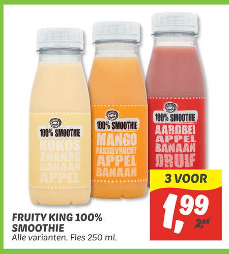 Fruity King   fruitsmoothie folder aanbieding bij  Dekamarkt - details