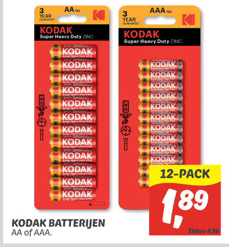 Kodak   batterij folder aanbieding bij  Dekamarkt - details