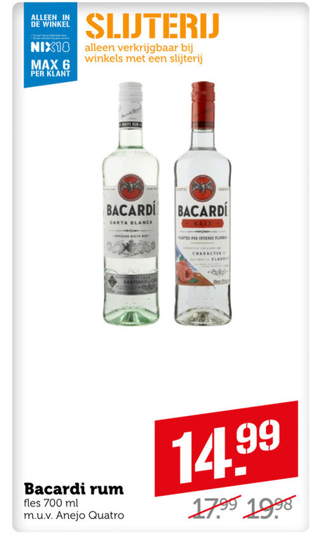 Bacardi   rum folder aanbieding bij  Coop - details