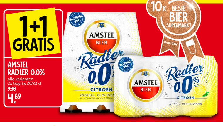 Amstel   radler bier folder aanbieding bij  Jan Linders - details