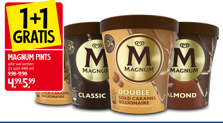 Magnum   ijsspecialiteit folder aanbieding bij  Jan Linders - details