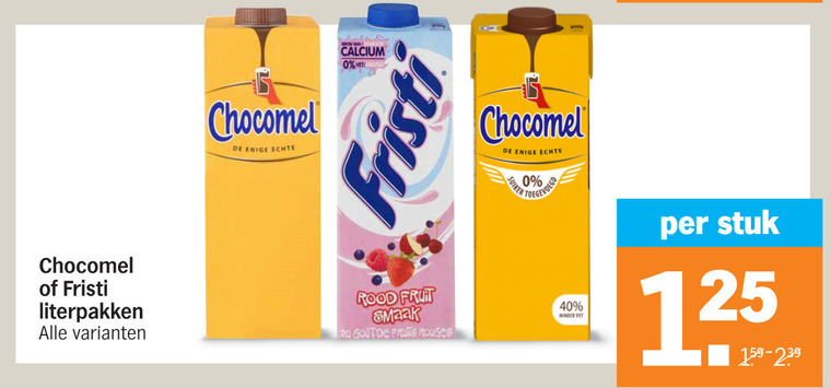 Chocomel   chocolademelk, drinkyoghurt folder aanbieding bij  Albert Heijn - details