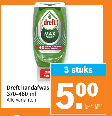 Dreft   afwasmiddel folder aanbieding bij  Albert Heijn - details