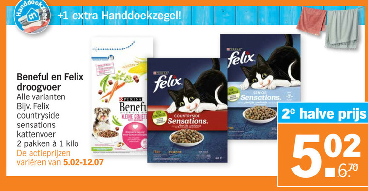 Felix   kattenvoer, hondenvoer folder aanbieding bij  Albert Heijn - details