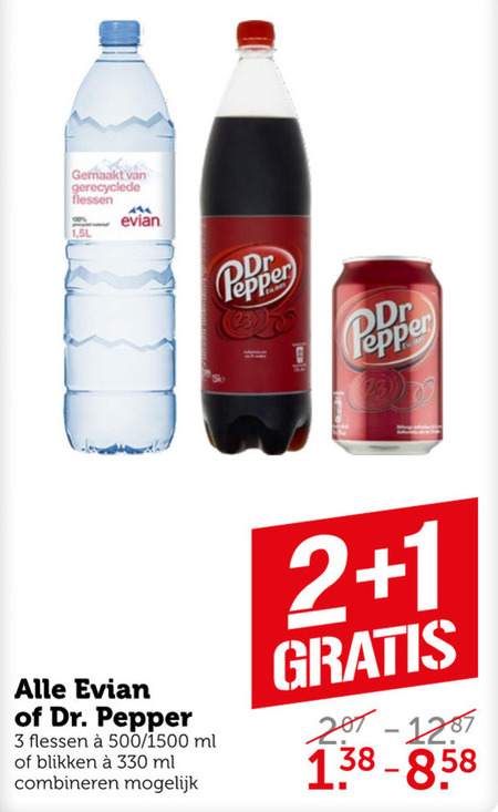 Evian   cola, mineraalwater folder aanbieding bij  Coop - details