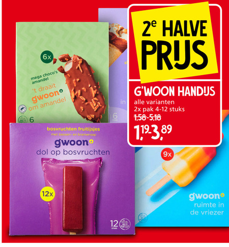 Gwoon   waterijs, ijslollies folder aanbieding bij  Jan Linders - details