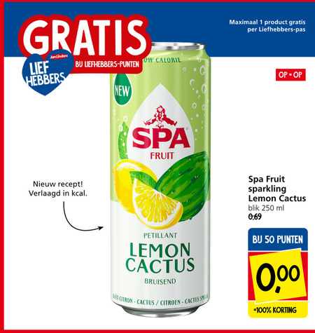 Spa   fruitdrank folder aanbieding bij  Jan Linders - details