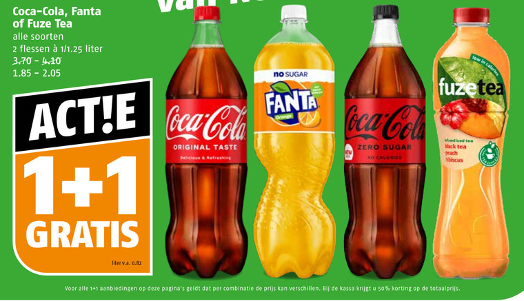 Fanta   cola, frisdrank folder aanbieding bij  Poiesz - details