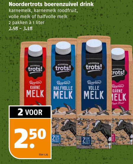 Noordertrots   melk, zuivel folder aanbieding bij  Poiesz - details