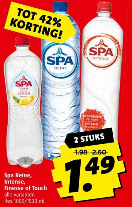 Spa en Fruit   fruitdrank, mineraalwater folder aanbieding bij  Boni - details