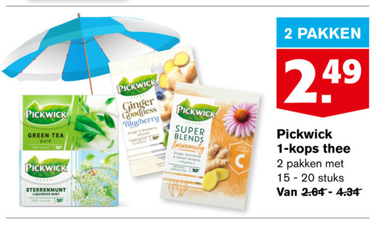 Pickwick   thee folder aanbieding bij  Hoogvliet - details