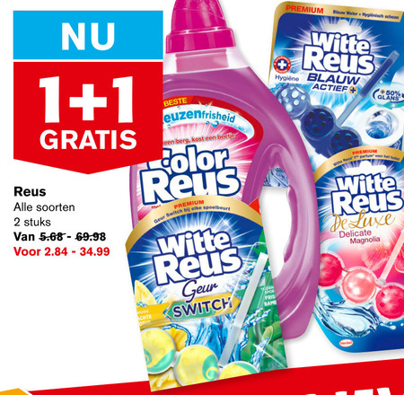 Color Reus   toiletreiniger, wasmiddel folder aanbieding bij  Hoogvliet - details