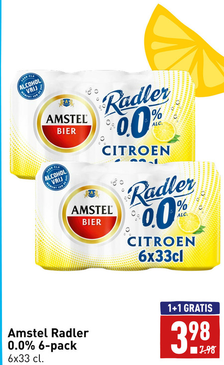 Amstel   radler bier folder aanbieding bij  Aldi - details