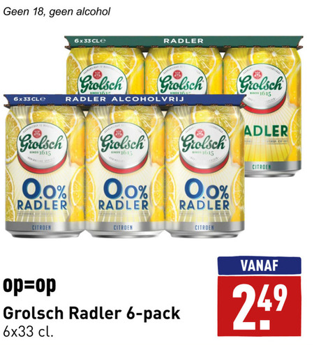 Grolsch   radler bier folder aanbieding bij  Aldi - details