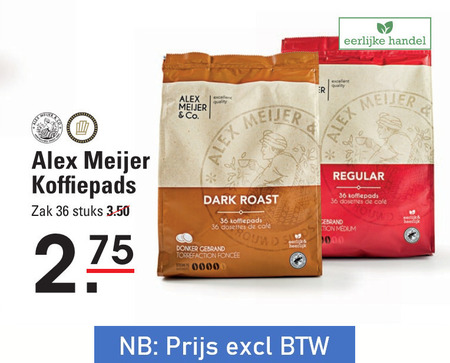 Alex Meijer   koffiepad folder aanbieding bij  Sligro - details