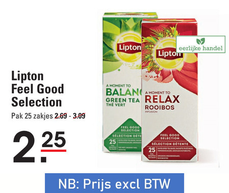 Lipton   thee folder aanbieding bij  Sligro - details