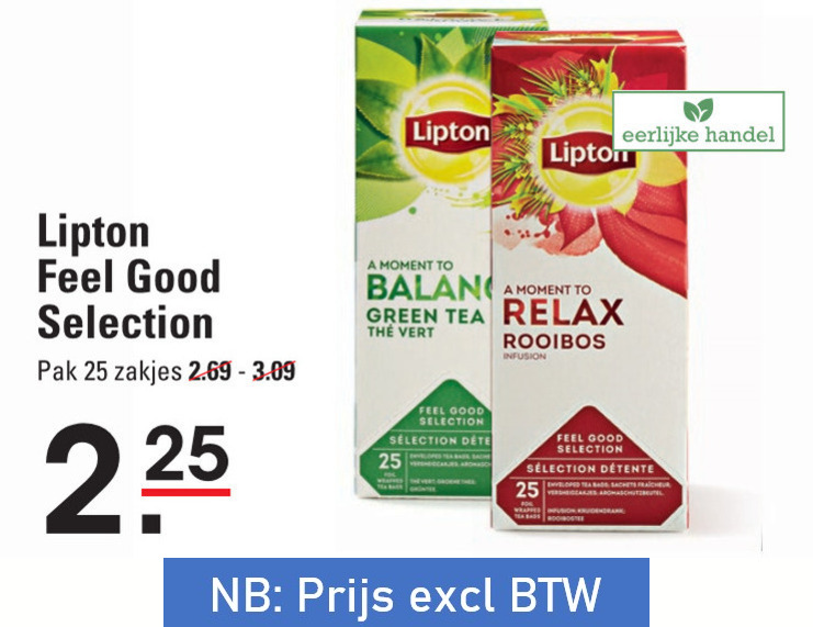 Lipton   thee folder aanbieding bij  Sligro - details