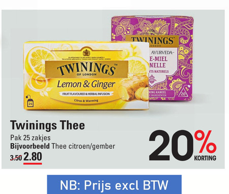 Twinings   thee folder aanbieding bij  Sligro - details