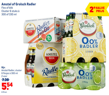 Grolsch   radler bier folder aanbieding bij  Makro - details