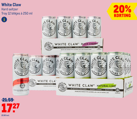 White Claw   hard seltzer folder aanbieding bij  Makro - details