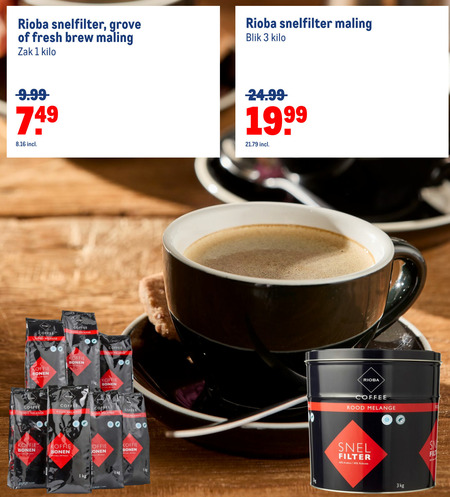 Rioba   koffie folder aanbieding bij  Makro - details