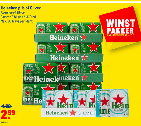 Heineken   blikje bier folder aanbieding bij  Makro - details