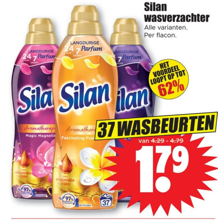 Silan   wasverzachter folder aanbieding bij  Dirk - details