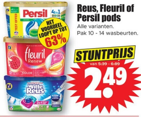 Fleuril   wasmiddel folder aanbieding bij  Dirk - details