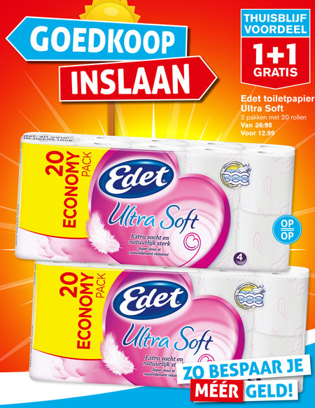 Edet   toiletpapier folder aanbieding bij  Hoogvliet - details