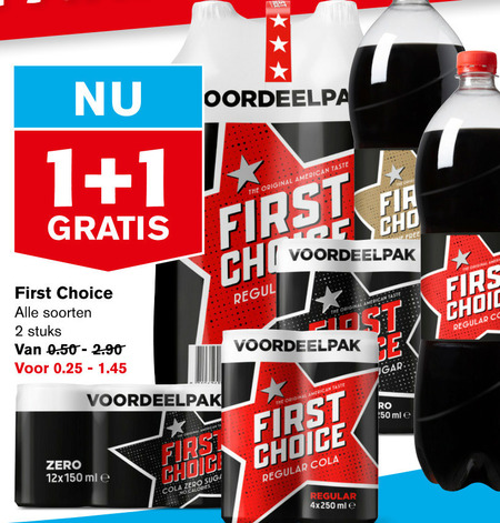 First Choice   cola folder aanbieding bij  Hoogvliet - details