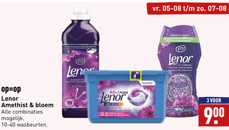 Lenor   wasmiddel folder aanbieding bij  Aldi - details