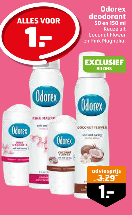 Odorex   deodorant folder aanbieding bij  Trekpleister - details