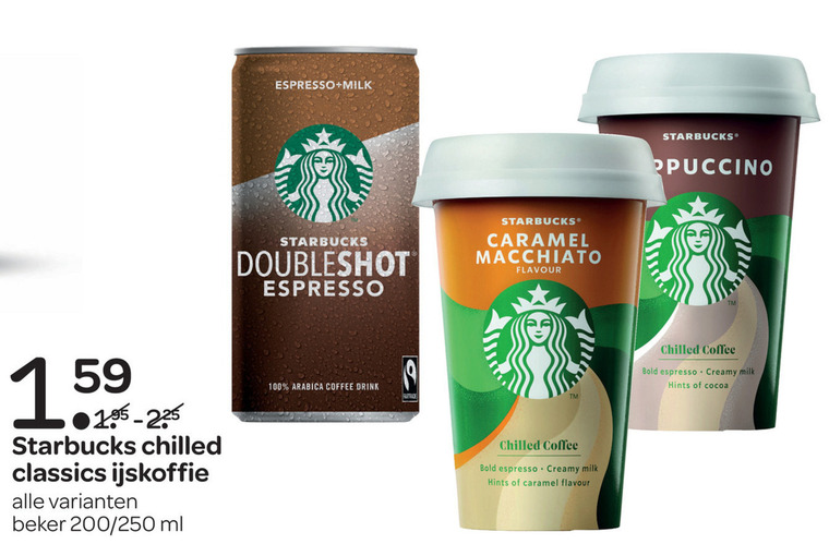 Starbucks   ijskoffie folder aanbieding bij  Spar - details