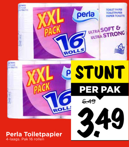 Perla   toiletpapier folder aanbieding bij  Vomar - details