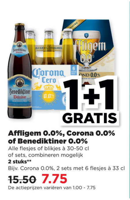 Corona   alcoholvrij bier folder aanbieding bij  Plus - details