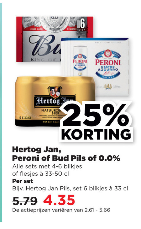 Peroni   speciaalbier, blikje bier folder aanbieding bij  Plus - details