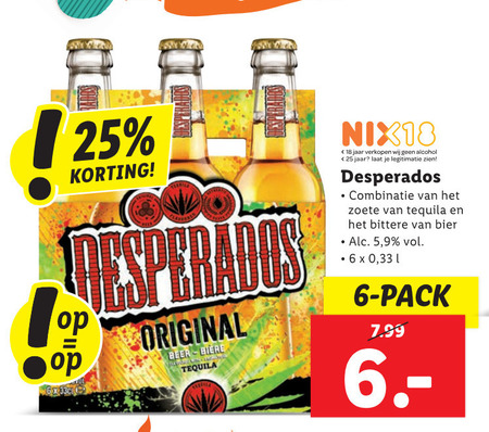 Desperados   speciaalbier folder aanbieding bij  Lidl - details