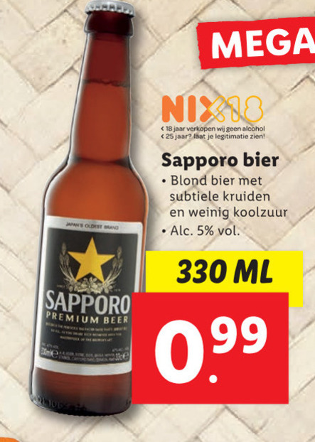 Sapporo   speciaalbier folder aanbieding bij  Lidl - details