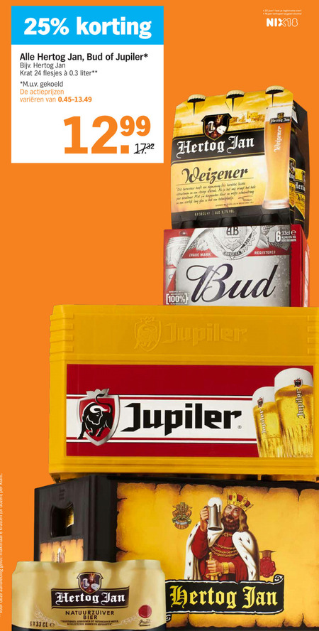 Hertog Jan   krat bier, blikje bier folder aanbieding bij  Albert Heijn - details