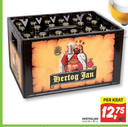 Hertog Jan   krat bier folder aanbieding bij  Dekamarkt - details