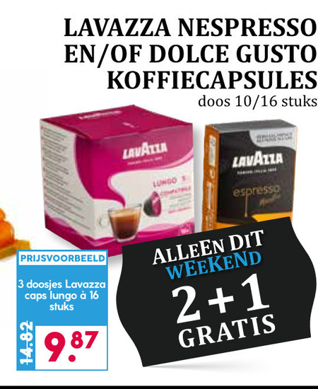 Lavazza   koffiecups, dolce gusto capsules folder aanbieding bij  Boons Markt - details
