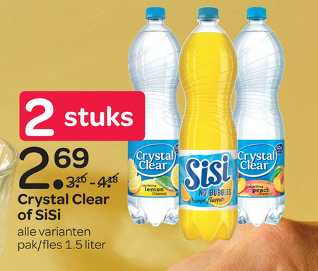 Crystal Clear   fruitdrank, frisdrank folder aanbieding bij  Spar - details