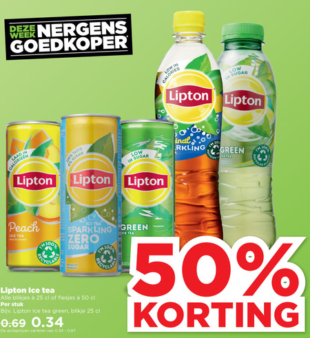 Lipton   ice tea folder aanbieding bij  Plus - details