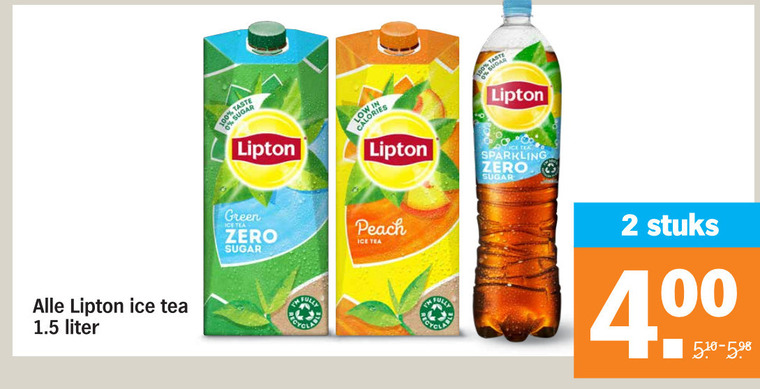 Lipton   ice tea folder aanbieding bij  Albert Heijn - details