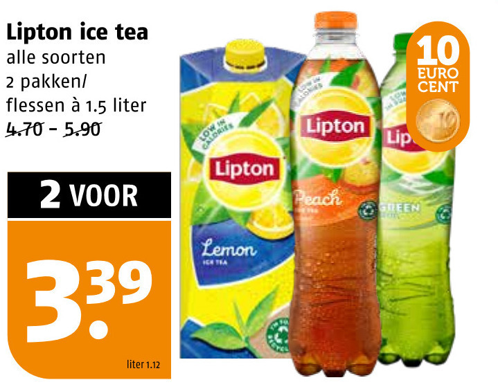 Lipton   ice tea folder aanbieding bij  Poiesz - details