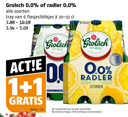 Grolsch   radler bier folder aanbieding bij  Poiesz - details